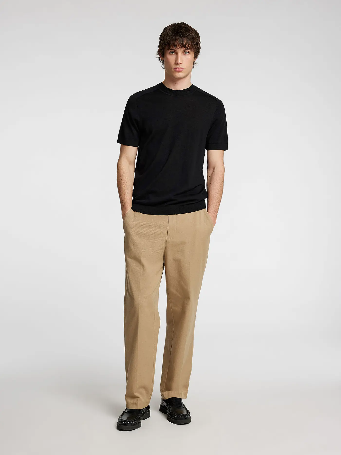 SELECTED | T-Shirt SLHTRAY | schwarz